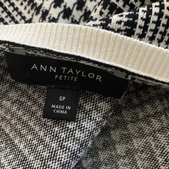 Ann Taylor Black, White Sweater Cardigan, Petite S/P Button Down - Picture 14 of 15